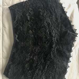 XS Lace Short Shorts, EUC, Black, Lined